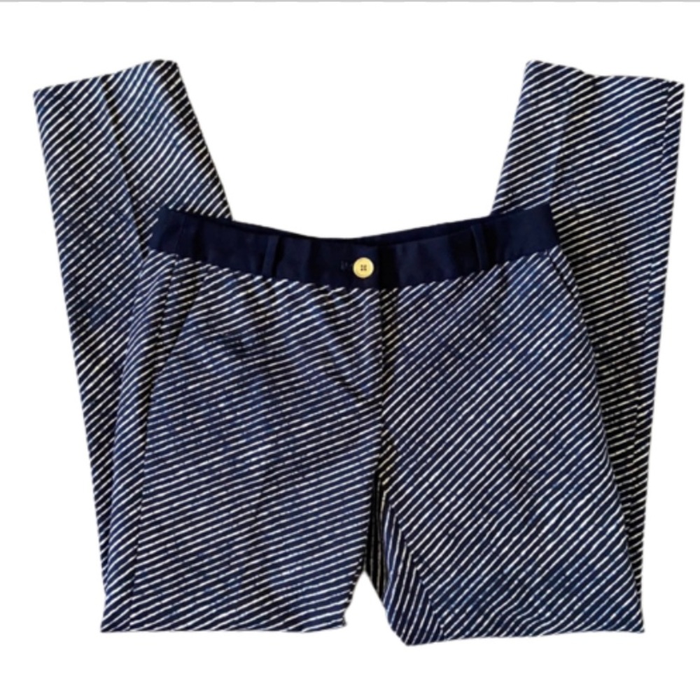 MICHAEL Michael Kors Blue Striped Crop Pants, 2